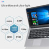 Intel Ultra Slim Notebook Quad Core Intel N3350 14.1 inch  Laptop 6GB RAM 64GB ROM Windows 10 pro Wifi Bluetooth 4.0 Wifi 6