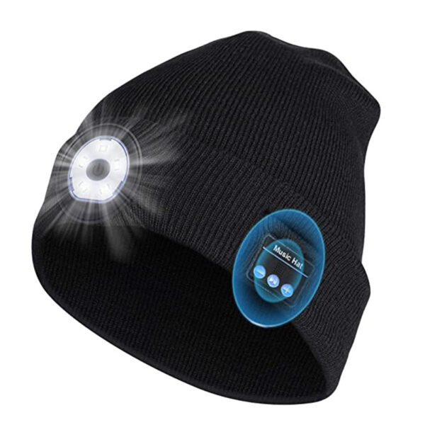 Smart Beanie, LED Light, Bluetooth Speaker 6