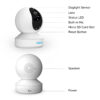 Security Camera 2K, Reolink Baby Monitor Dog Camera 360-degree for Home Security w/ Smart Motion Tracking, Phone App, IR Night Vision, Siren, Works with Alexa & Google Assistant & IFTTT, 2-Way Audio 1